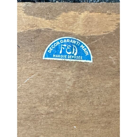 Vintage 1955 FEA Handcrafted Wooden Trinket Box With Painted Roman Colosseum - Picture 8 of 10